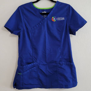 Landau ProFlex Modern Fit Short Sleeve Stretch Fabric Scrub Top